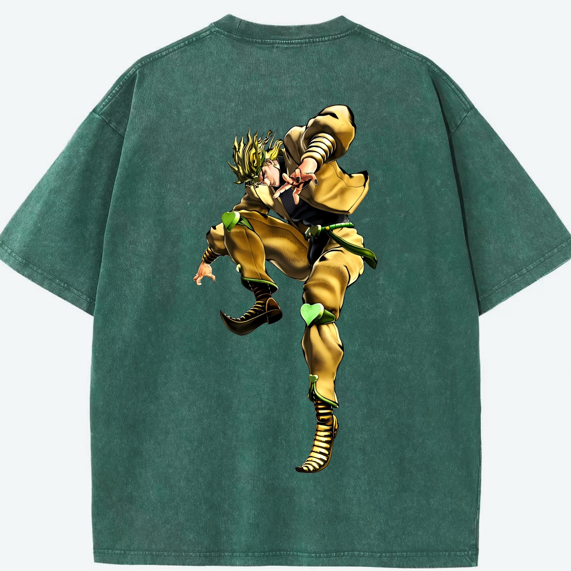 （画像用） ジョジョの奇妙な冒険 ディオ?ブランドー JoJo's Bizarre Adventure Dio Brando 綿100% ヴィンテージ風 半袖Tシャツ（背面プリント）